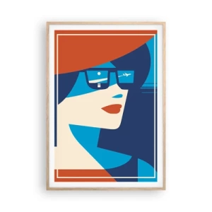 Póster en marco roble claro - Cartel de vacaciones - 70x100 cm