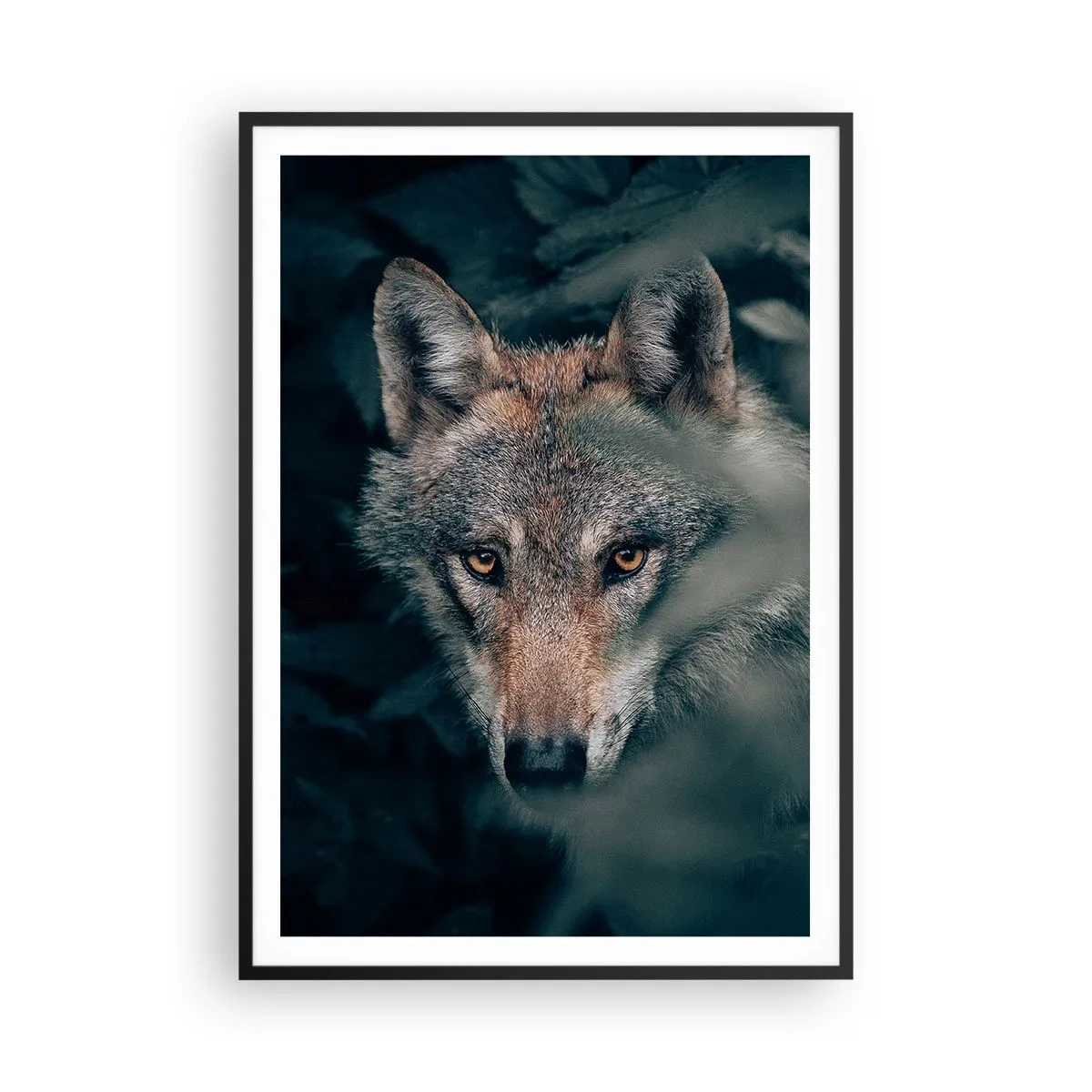 Póster en marco negro - Cazador - 70x100 cm