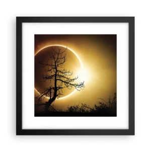 Póster en marco negro - Eclipse total - 30x30 cm