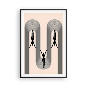 Póster en marco negro - Al revés, o no - 61x91 cm