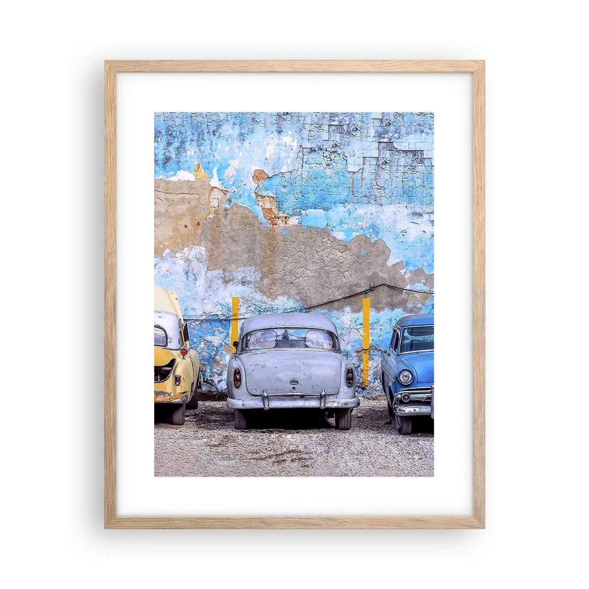 Póster en marco roble claro - Reunión de veteranos - 40x50 cm