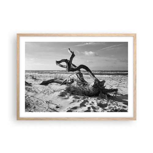 Póster en marco roble claro - Escultura marina - 70x50 cm