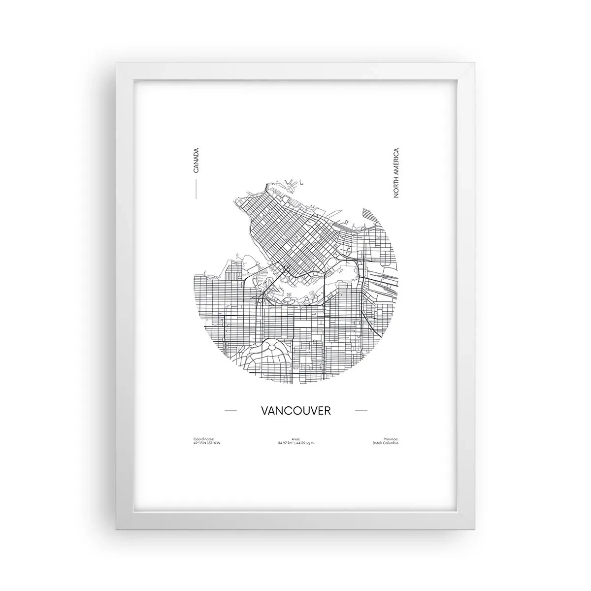 Póster en marco blanco - Anatomía de Vancouver - 30x40 cm