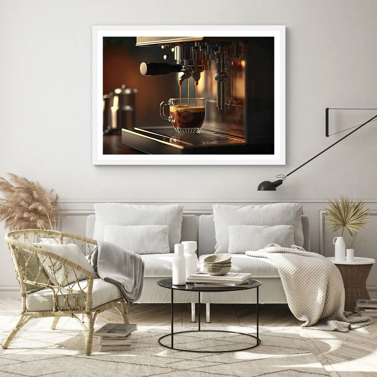 Póster en marco blanco - Un brebaje sensual - 40x30 cm