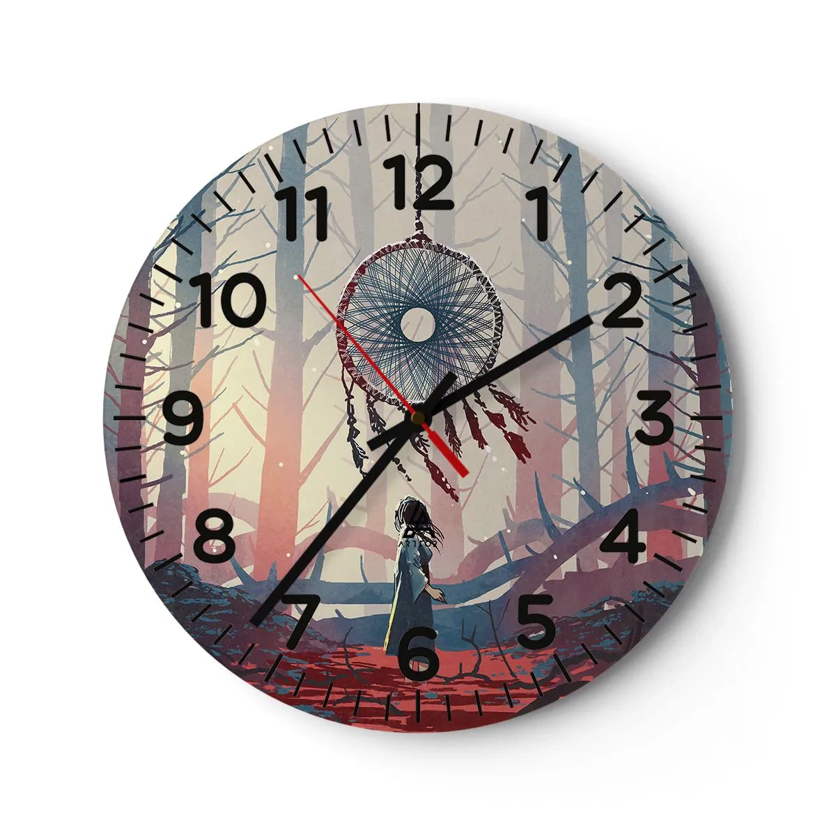 Reloj de pared - Reloj de vidrio - El ritual secreto de la felicidad - 30x30 cm
