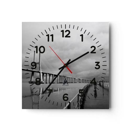 Reloj de pared - Reloj de vidrio - A cada uno lo suyo - 40x40 cm
