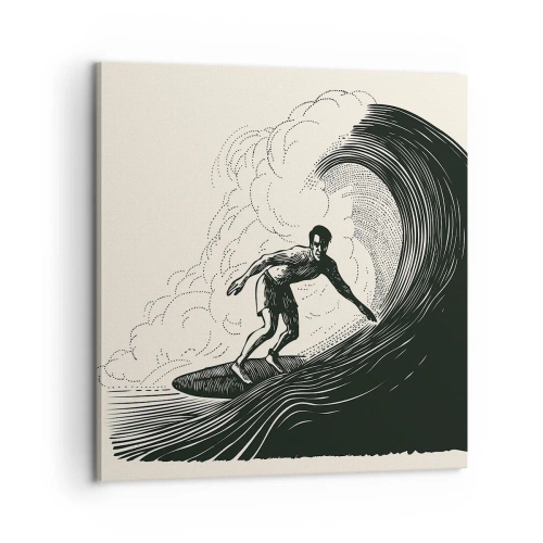 Cuadro sobre lienzo - Impresión de Imagen - Rey de la ola - 60x60 cm