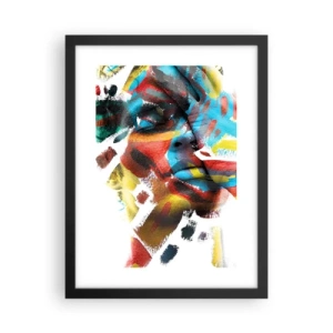 Póster en marco negro - Una personalidad colorida - 30x40 cm