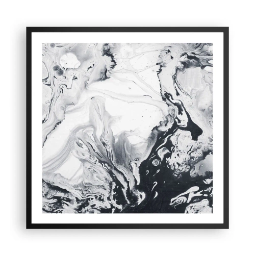 Póster en marco negro - Dentro de la Tierra - 60x60 cm