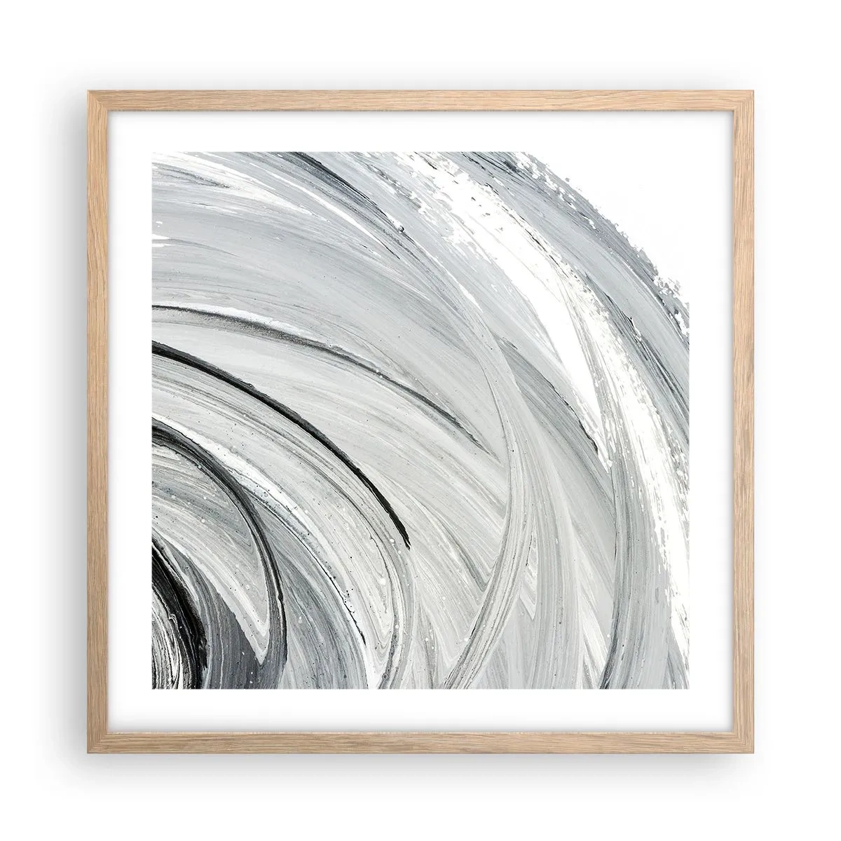 Póster en marco roble claro - Composición orbital - 50x50 cm