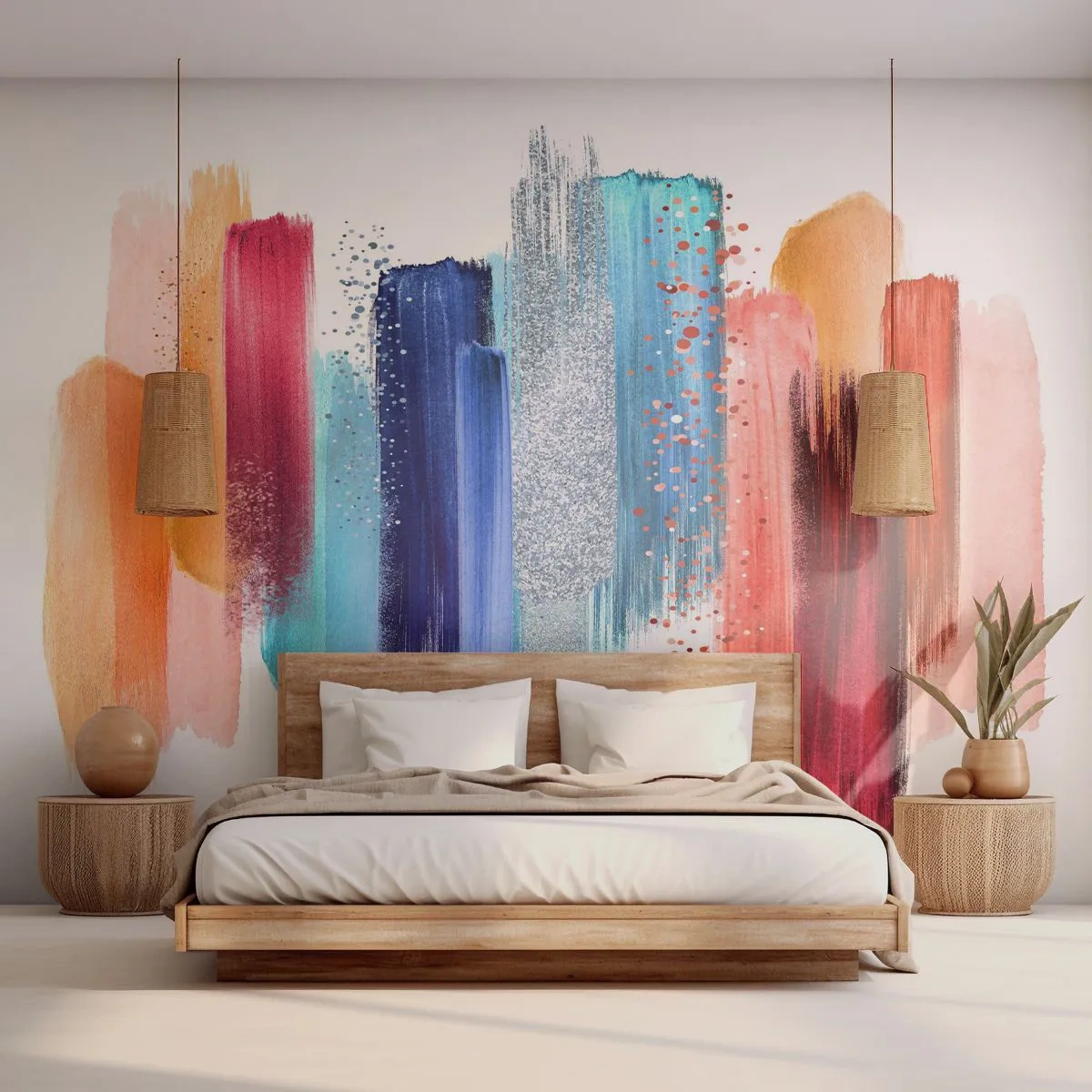 Fotomural Premium Canvas - Arriba y abajo - Abstracción, Pedazo, Arte Moderno - 200x140 cm