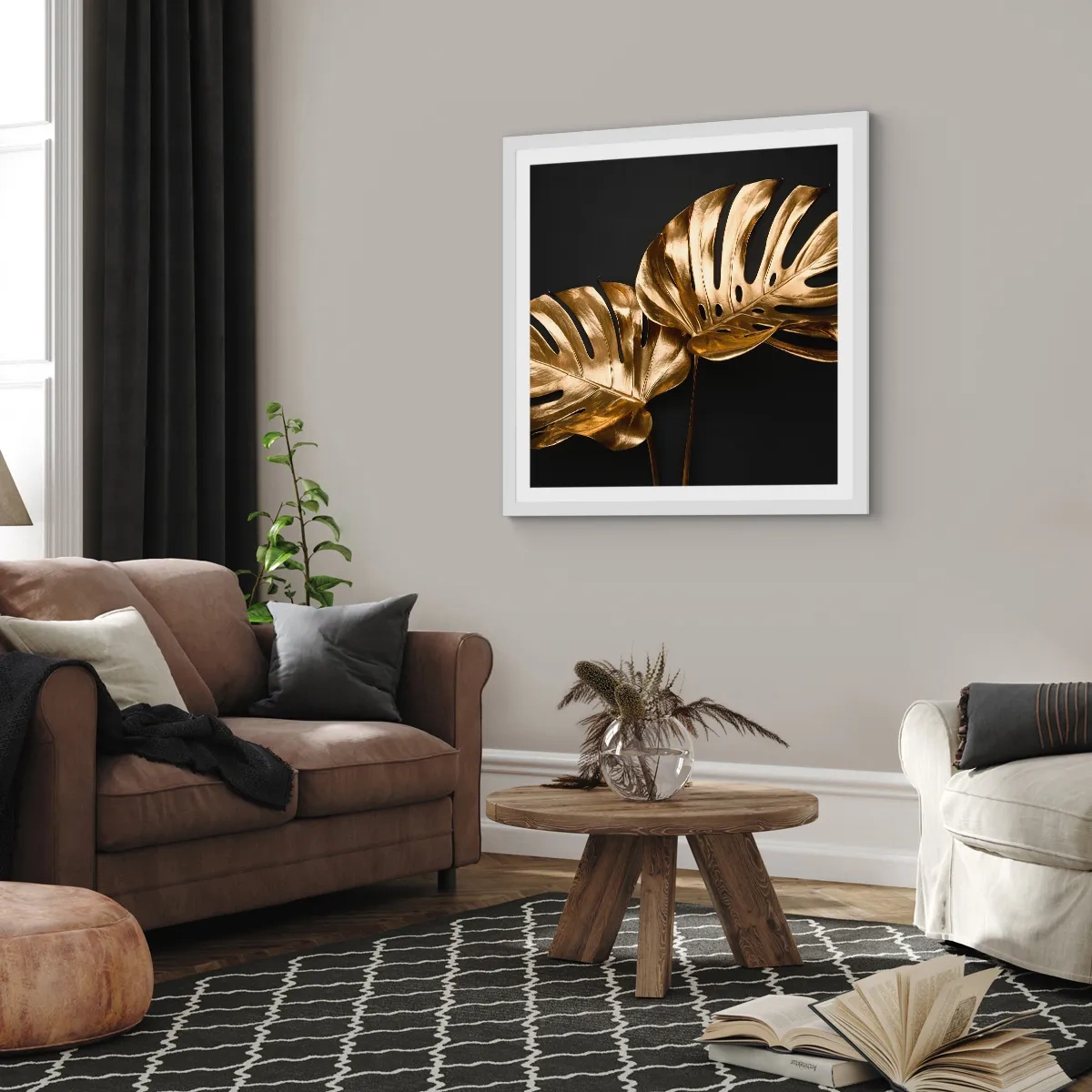 Póster en marco blanco - Tesoros de la naturaleza - 60x60 cm