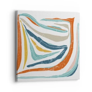 Cuadro sobre lienzo - Impresión de Imagen - Abstracción sonriente y amistosa - 30x30 cm