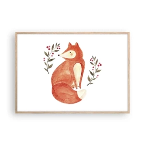 Póster en marco roble claro - Pequeño pelirrojo - 100x70 cm