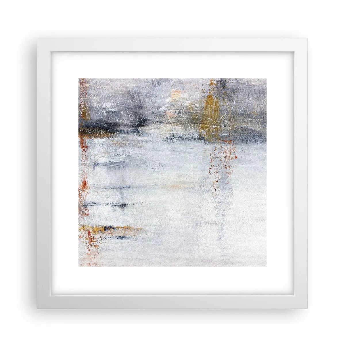 Póster en marco blanco - Tras una cortina de aire - 30x30 cm