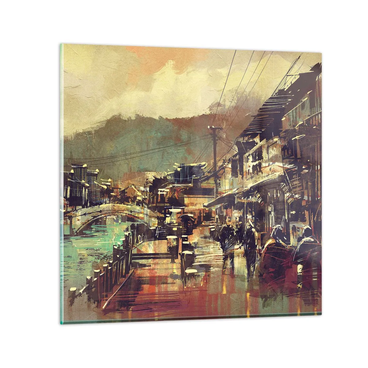 Cuadro sobre vidrio - Impresiones sobre Vidrio - La vida como riqueza de grises - 70x70 cm