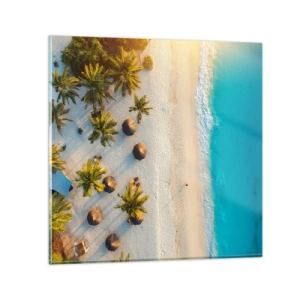 Cuadro sobre vidrio - Impresiones sobre Vidrio - Bienvenidos al paraíso - 30x30 cm