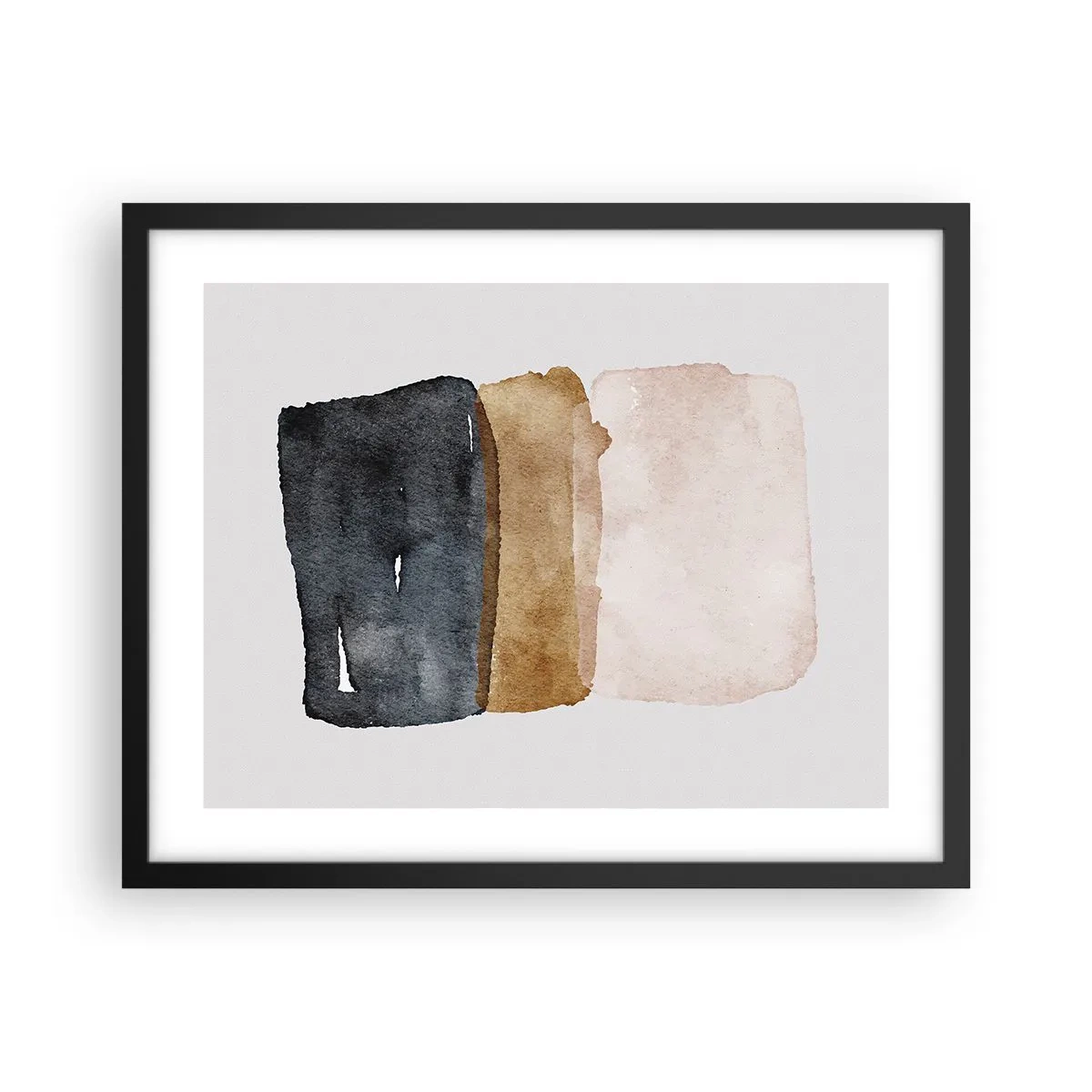 Póster en marco negro - Una composición de colores tierra - 50x40 cm