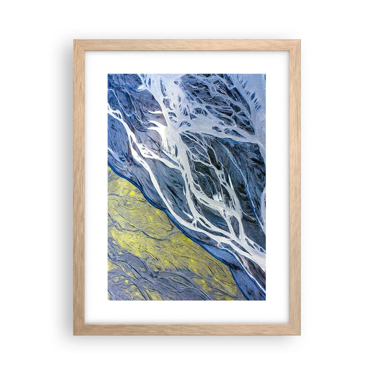 Póster en marco roble claro - Las pinturas rupestres de la naturaleza - 30x40 cm