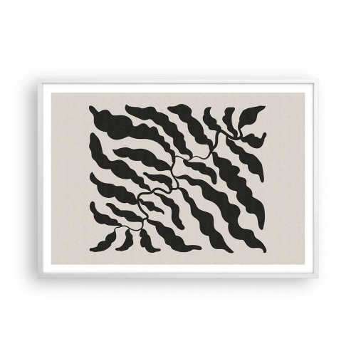 Póster en marco blanco - La naturaleza de un cuadrado - 100x70 cm