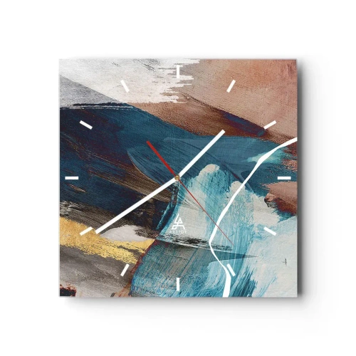 Reloj de pared - Reloj de vidrio - Con estilo y energía - 40x40 cm