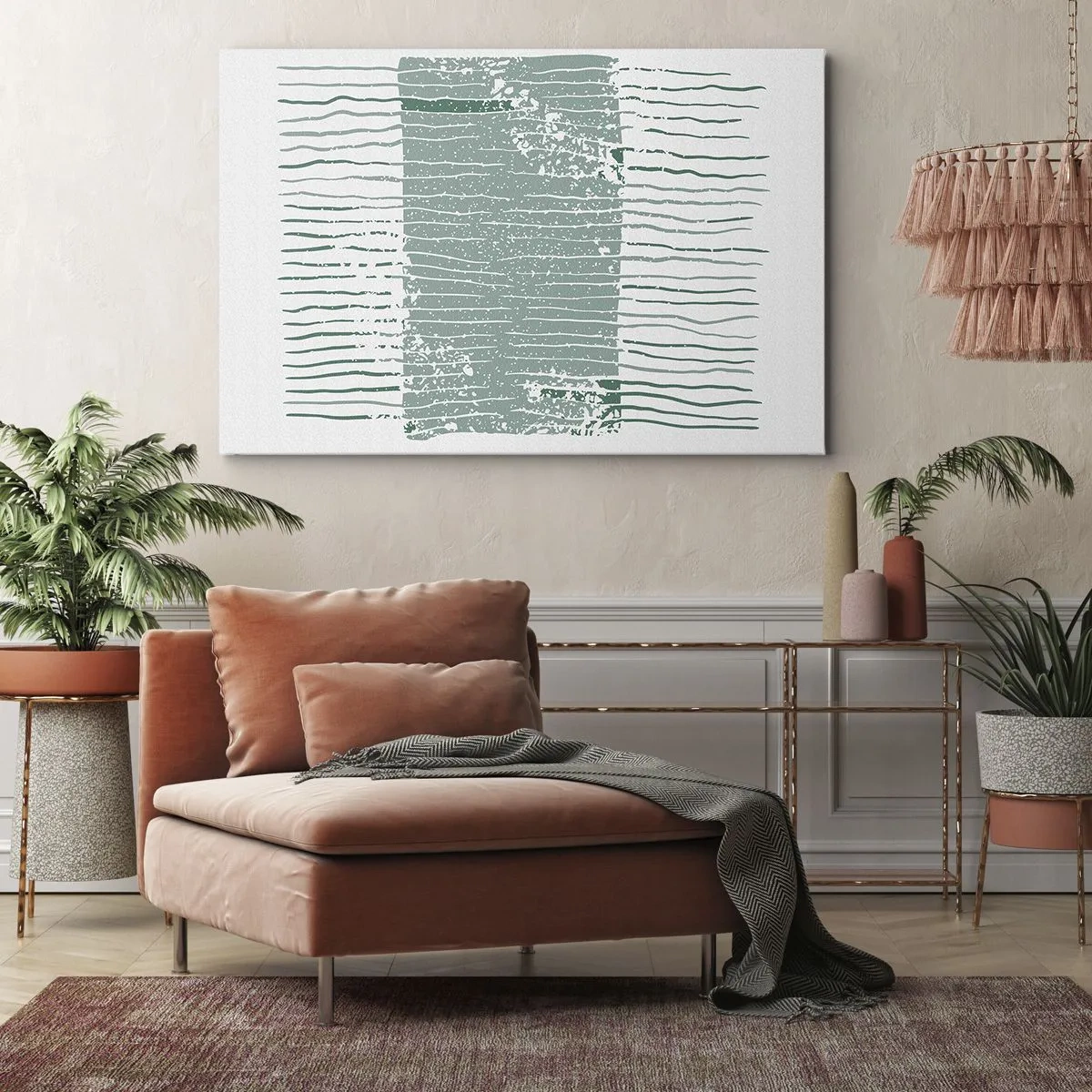 Cuadro sobre lienzo - Impresión de Imagen - Abstracción marina - 70x50 cm