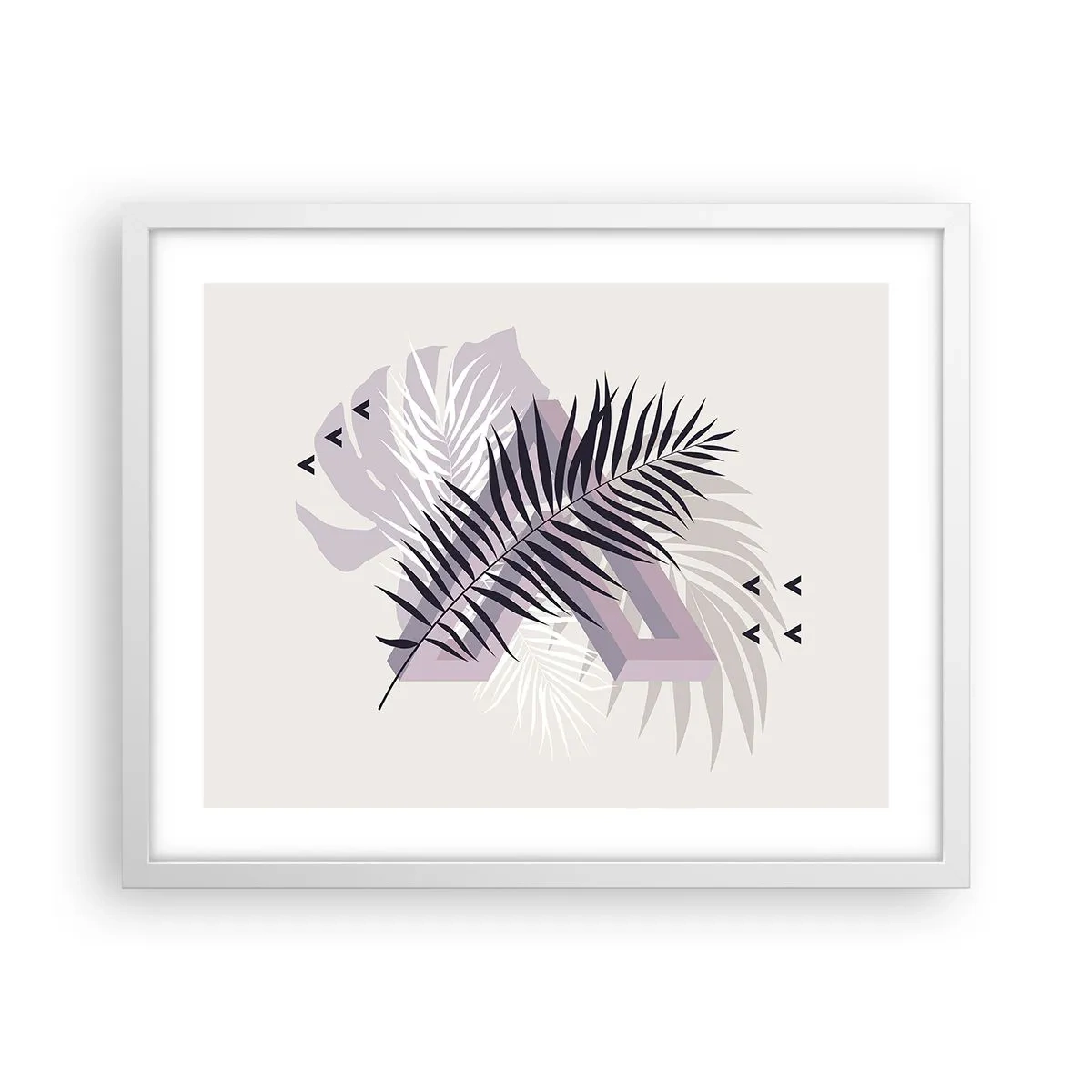 Póster en marco blanco - La sombra de una sombra - 50x40 cm