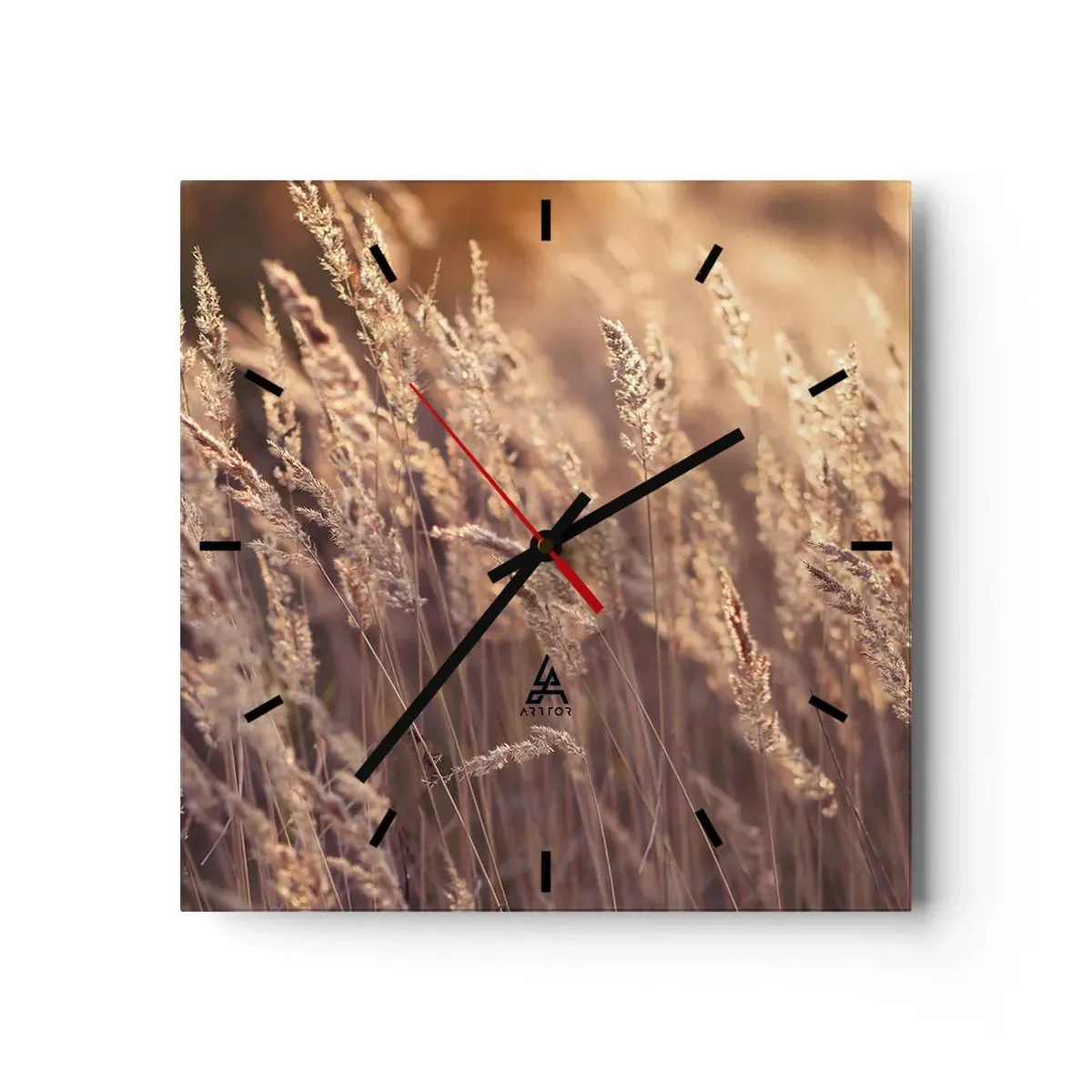 Reloj de pared - Reloj de vidrio - Listos para dar la bienvenida al otoño - 40x40 cm