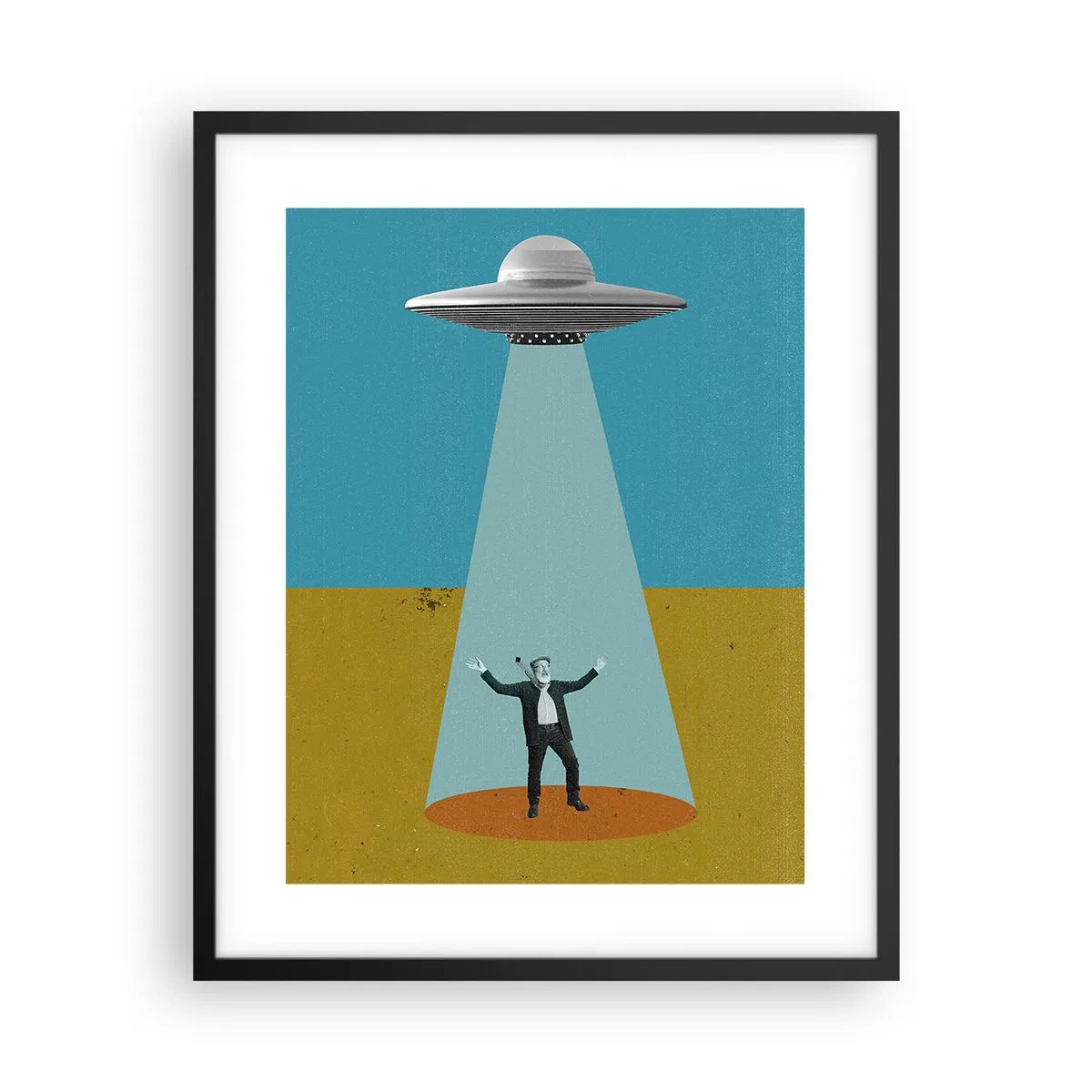 Póster en marco negro - Un encuentro cercano - 40x50 cm