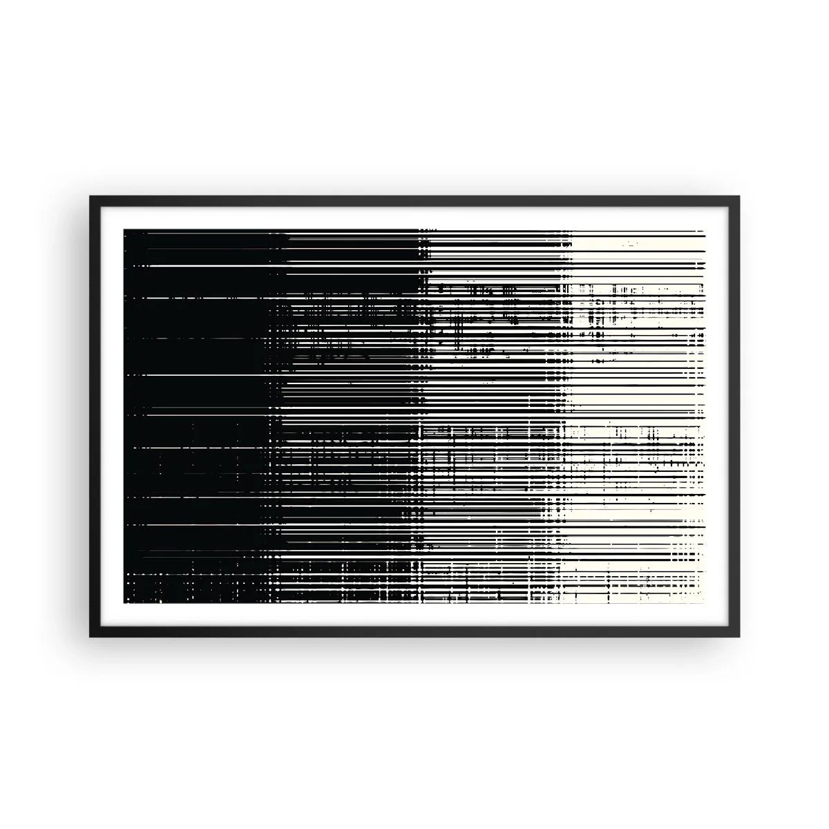Póster en marco negro - Ondas y vibraciones - 91x61 cm