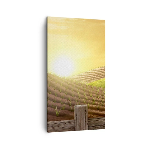 Cuadro sobre lienzo - Impresión de Imagen - Una granja como un cuento de hadas - 45x80 cm