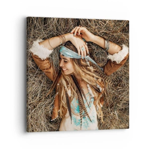 Cuadro sobre lienzo - Impresión de Imagen - El verano del amor - 40x40 cm