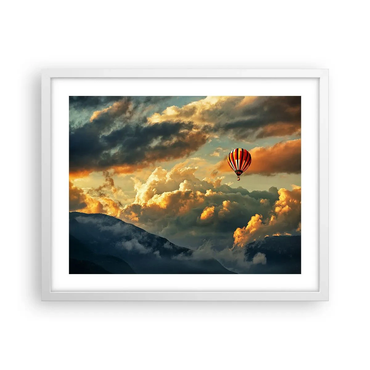 Póster en marco blanco - Vuelo porque quiero - 50x40 cm