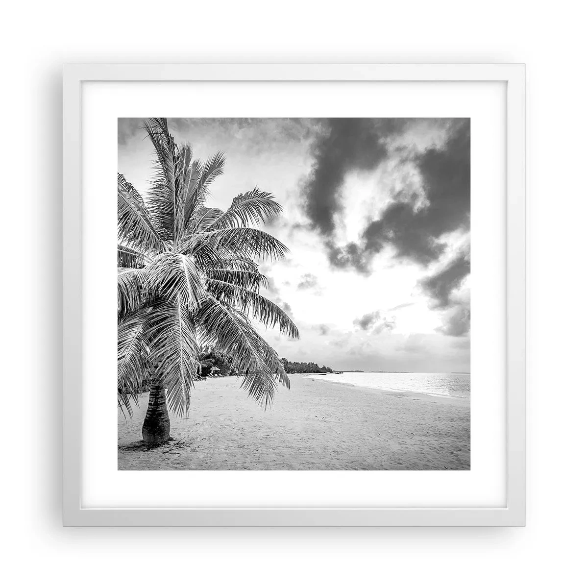 Póster en marco blanco - Anhelo de soledad.... - 40x40 cm