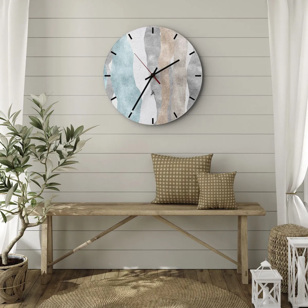 Reloj de pared - Reloj de vidrio - Un estudio de la cercanía - 40x40 cm