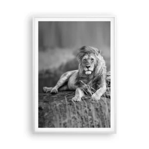 Póster en marco blanco - La siesta real - 70x100 cm