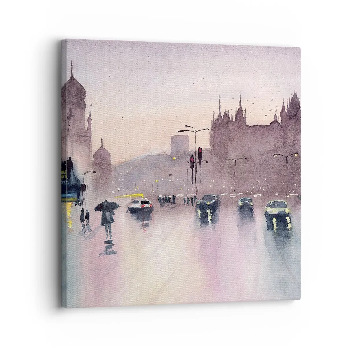 Cuadro sobre lienzo - Impresión de Imagen - En una niebla lluviosa - 30x30 cm