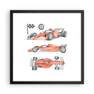 Póster en marco negro - Para alcanzar un sueño - 40x40 cm