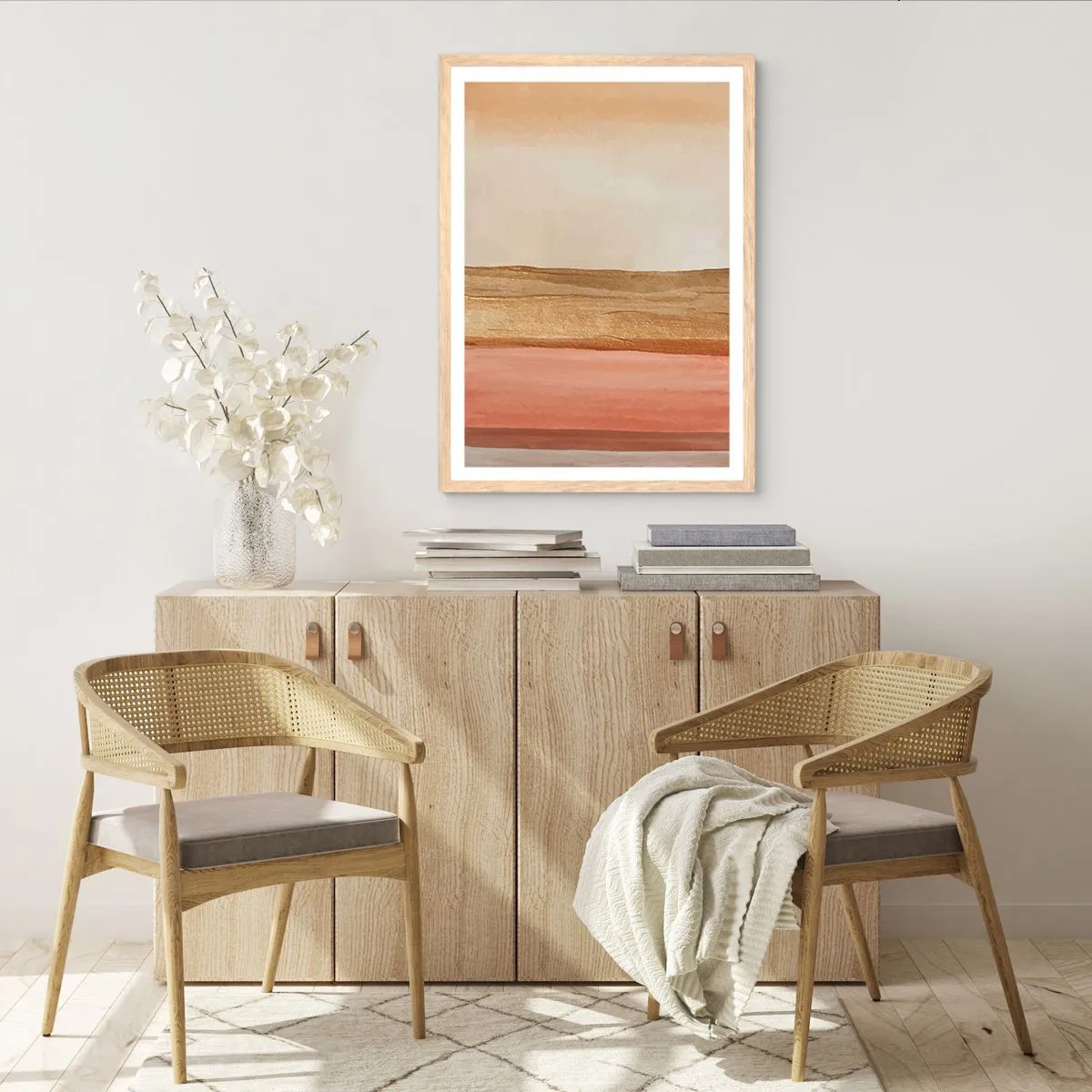 Póster en marco roble claro - Composición vertical - 40x50 cm