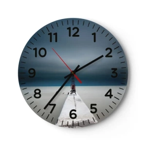 Reloj de pared - Reloj de vidrio - Encuentro con la inmensidad - 40x40 cm