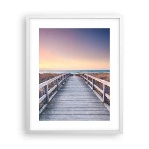 Póster en marco blanco - Aurora vespertina del Báltico - 40x50 cm