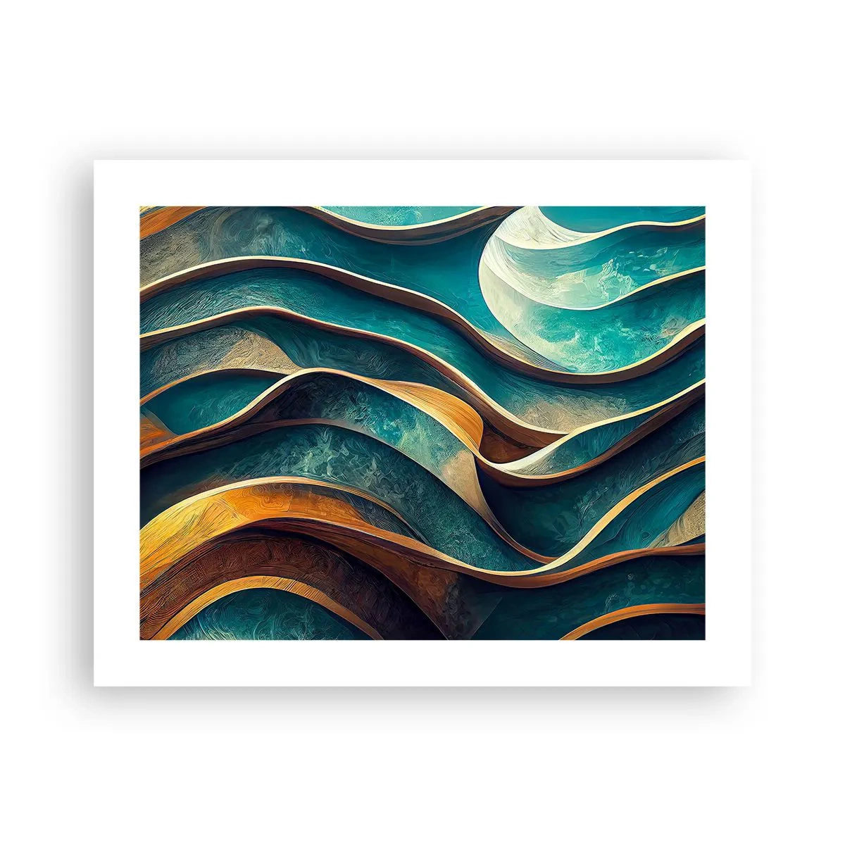 Póster - Meandros de azul - 50x40 cm
