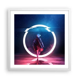 Póster en marco blanco - Entre mundos - 50x50 cm