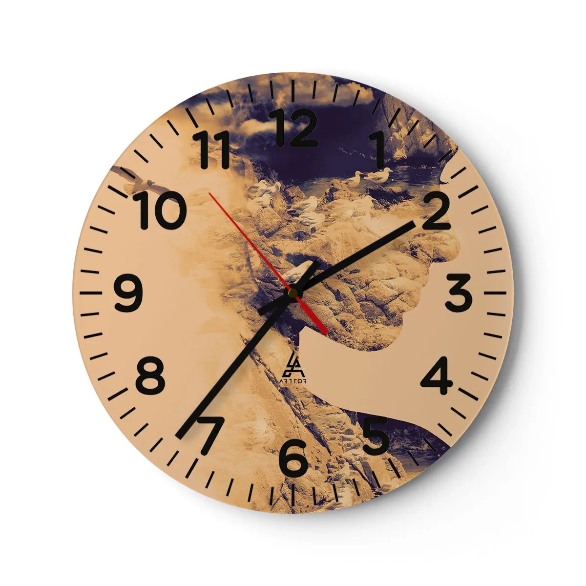 Reloj de pared - Reloj de vidrio - Hermosa por naturaleza - 40x40 cm