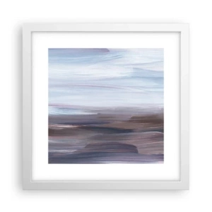 Póster en marco blanco - Elementos: agua - 30x30 cm