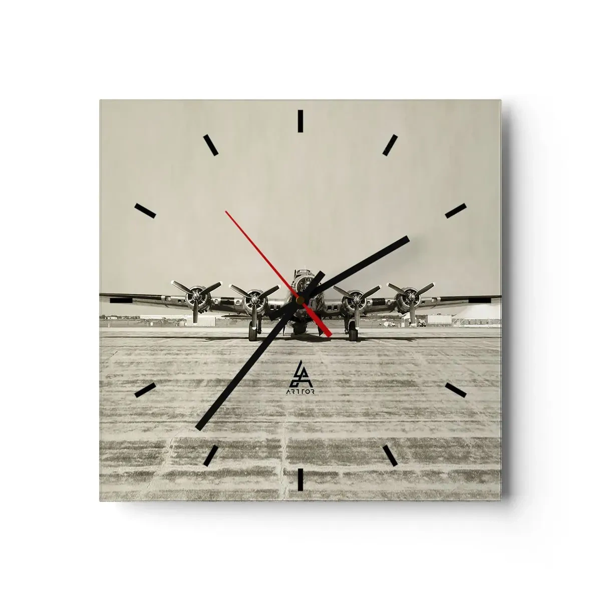 Reloj de pared - Reloj de vidrio - Como siempre, preparado - 40x40 cm