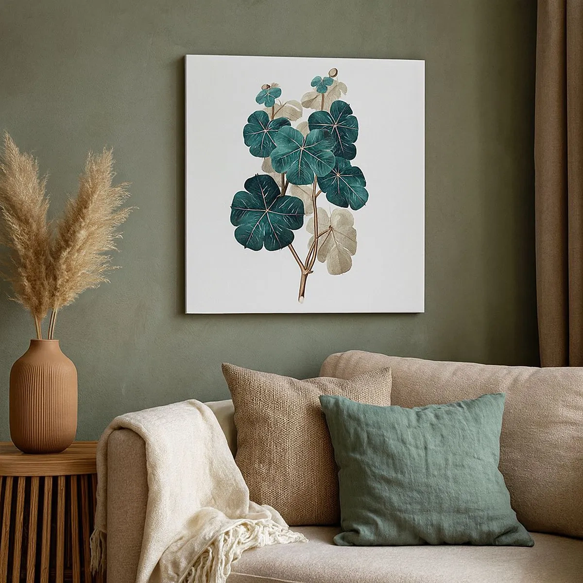 Cuadro sobre lienzo - Impresión de Imagen - De un viejo herbario - 30x30 cm