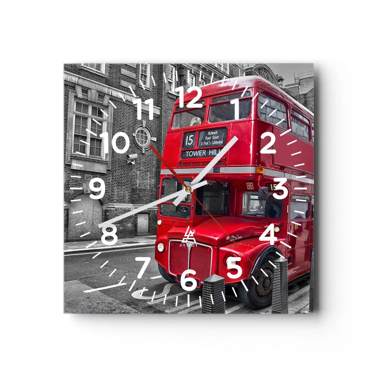 Reloj de pared - Reloj de vidrio - El mismo de siempre - 40x40 cm