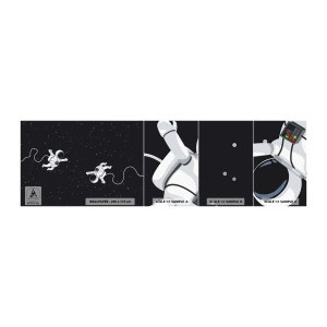 Muestra De Fotomural Standard Eco - Danza cósmica - Abstracción, Astronauta, Cosmos - 100x30 cm