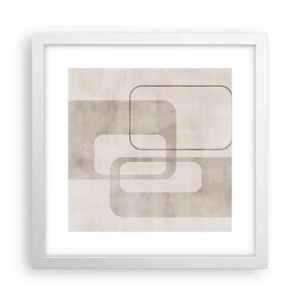 Póster en marco blanco - Fuga geométrica - 30x30 cm